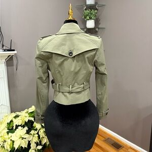 bebe Khaki Belted Trench Coat